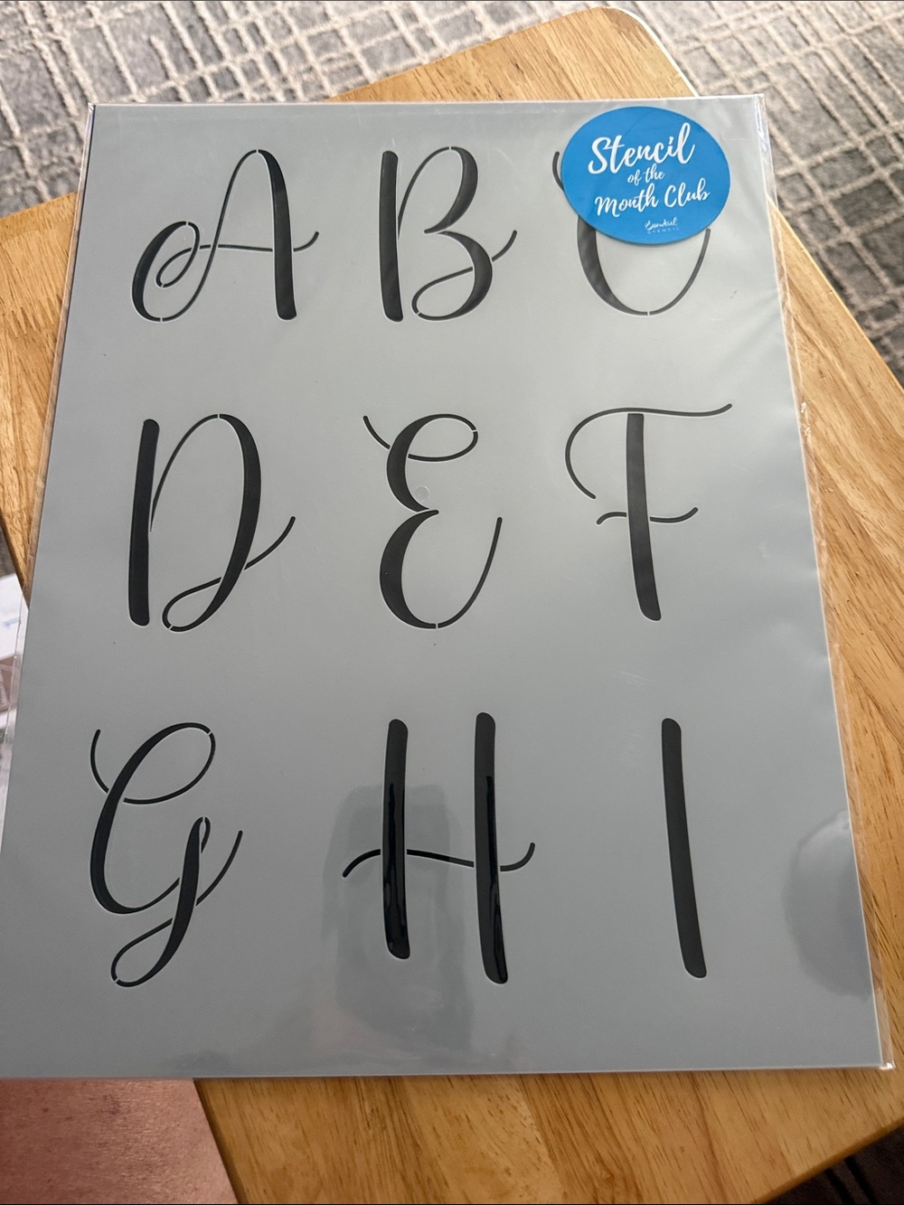 Script Alphabet Reusable Stencil - Elegant Script Letters